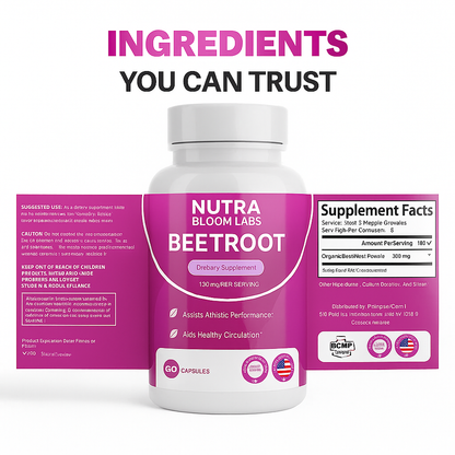 NutraBloomLabs™ Organic Beetroot Capsules