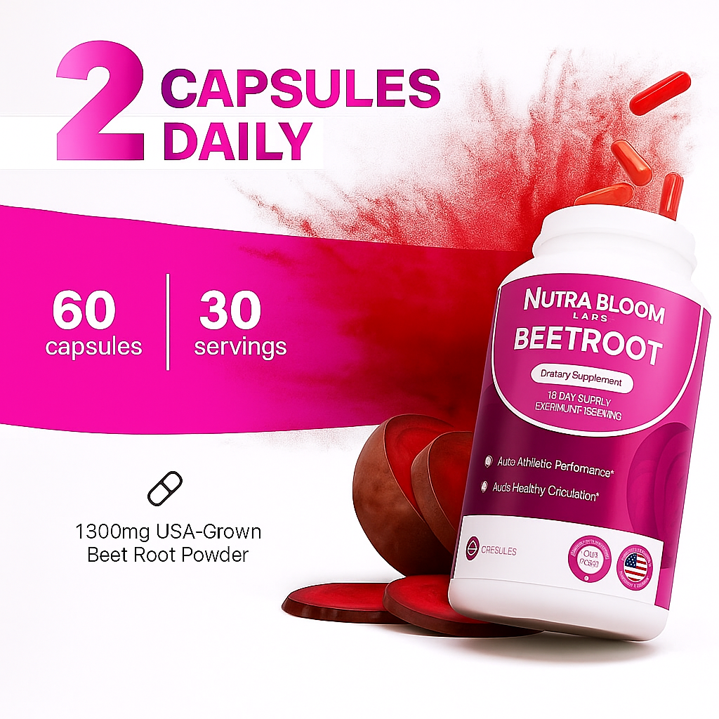 NutraBloomLabs™ Organic Beetroot Capsules